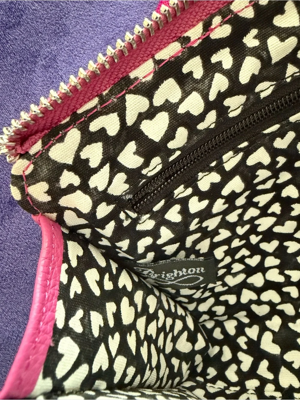 Brighton Deeply In Love Medium Pouch in Bubble Gum Pink. STYLE E5533B